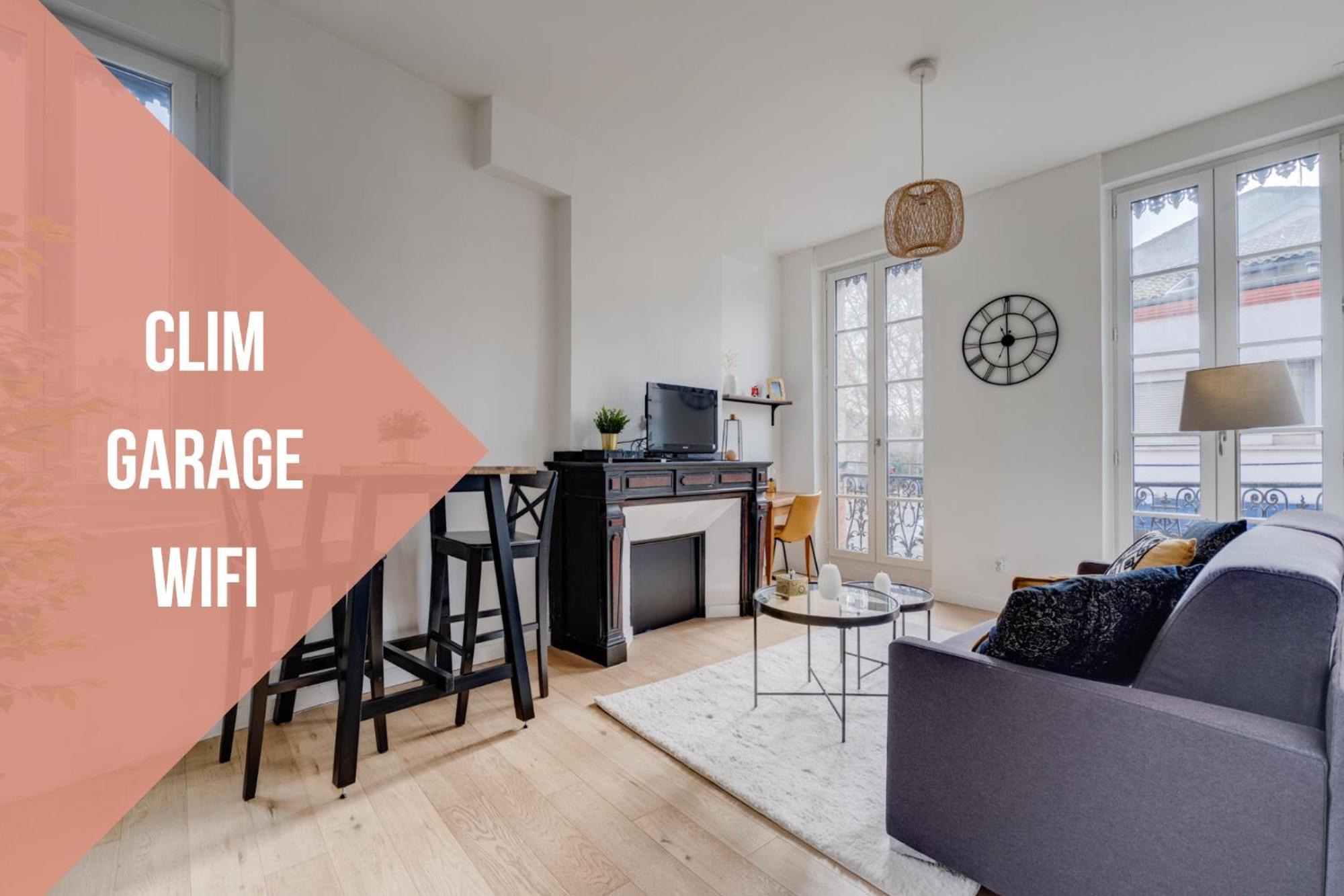 Studio Chic Et Lumineux, Garage, Wifi, Clim Toulouse Ngoại thất bức ảnh